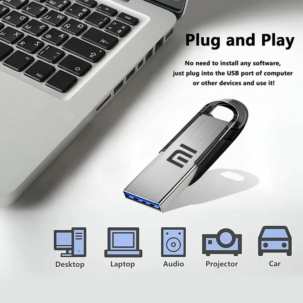 Pendrive Xiaomi 2TB USB 3.0 – Metalowy, Wysoka Prędkość – 1TB / 512GB / – Do PC, Laptopa, Smartfona i PS5