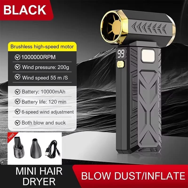 Xiaomi 2in1 Violent Fan 1000000RPM Super Powerful Air Blower Vacuum Blowing Suction For Dust Cleaner Brushless Turbo Strong Wind