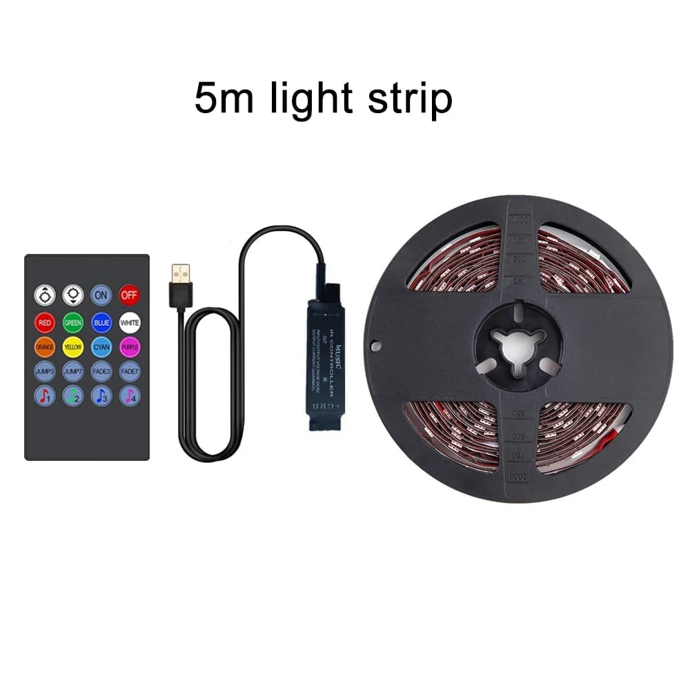 Taśma LED RGB z synchronizacją muzyki, zasilana przez USB - Podświetlenie, które ożywia twój ekran!