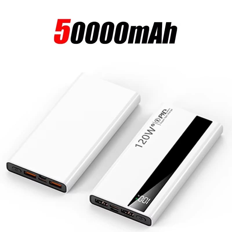 Powerbank 200000mAh 120W – Superszybkie Ładowanie, Wysoka Pojemność  iPhone, Samsung, Huawei, Xiaomi
