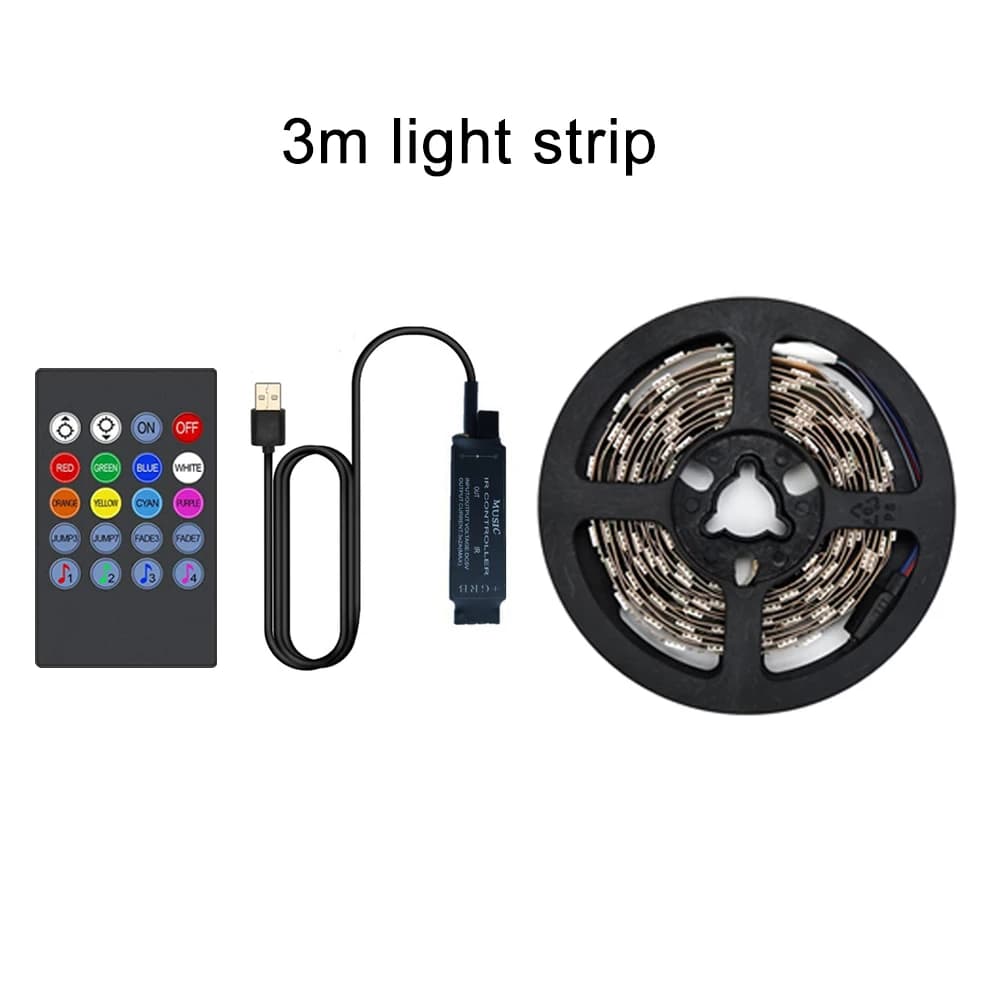 Taśma LED RGB z synchronizacją muzyki, zasilana przez USB - Podświetlenie, które ożywia twój ekran!
