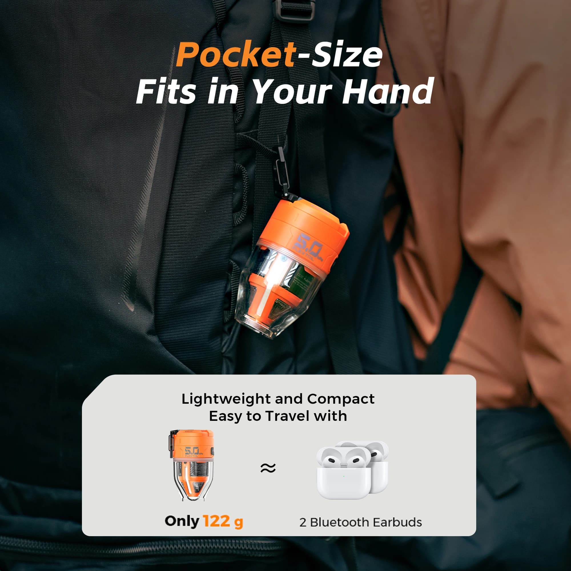 FLEXTAIL MAX PUMP 3 - Elektryczna Pompka Turystyczna 3w1 do Materacy, Mat i Worków Próżniowych z Lampką LED