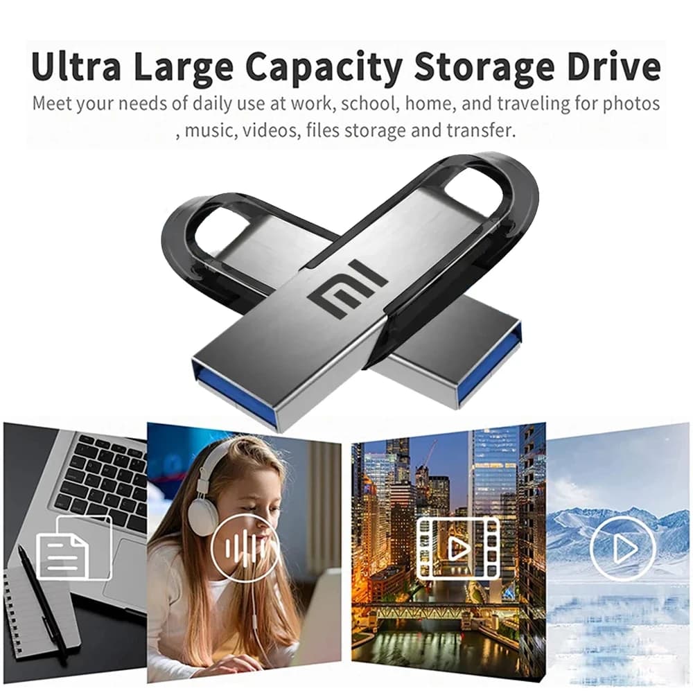 Pendrive Xiaomi 2TB USB 3.0 – Metalowy, Wysoka Prędkość – 1TB / 512GB / – Do PC, Laptopa, Smartfona i PS5