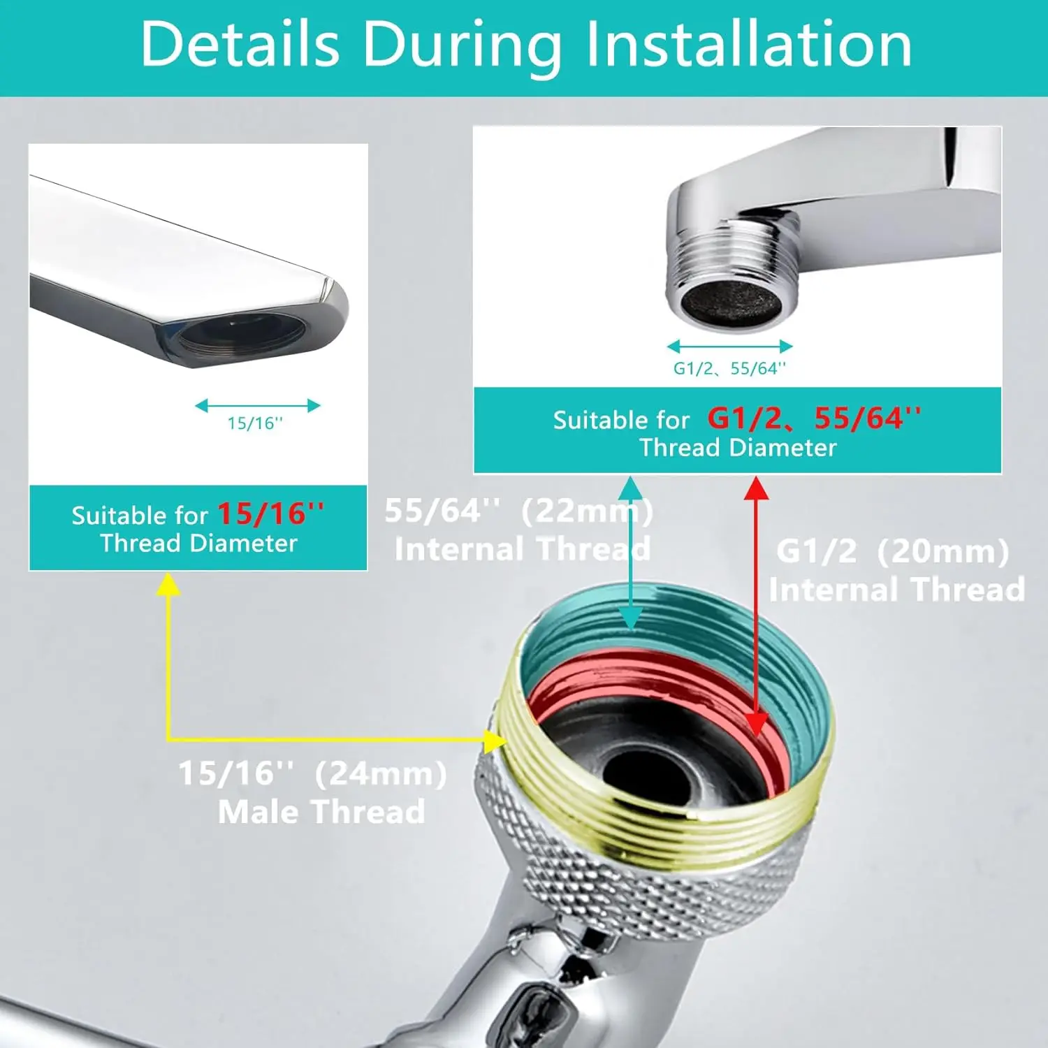 Universal Dual Modes Faucet Extender with Filter Metal 1080 Swivel Tap Bubbler Nozzle Sprayer Filtered Kitchen Faucet Extension