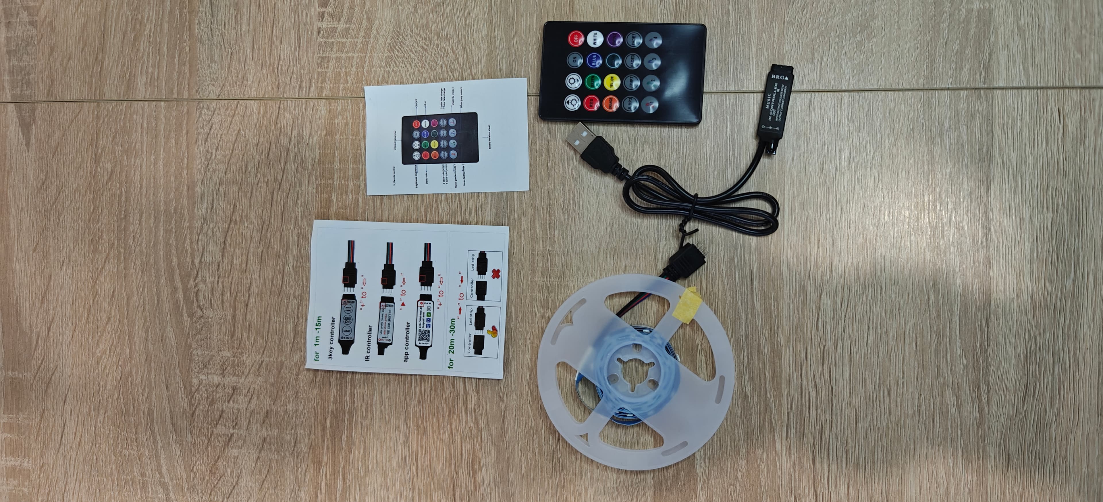 Taśma LED RGB z synchronizacją muzyki, zasilana przez USB - Podświetlenie, które ożywia twój ekran!